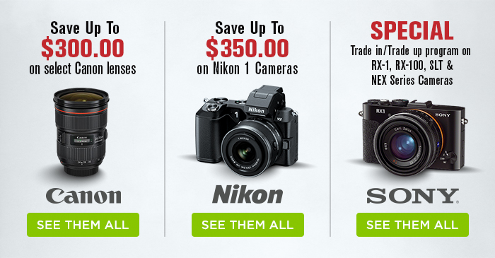 Save Up To $300 on Select Canon Lens & Speedlites
