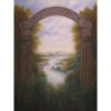 Adorama Belle Drape Scenic Series, 10' x 12' Painted Muslin Background, Style #909. Color: Arch Over River.