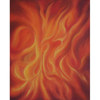 Adorama Belle Drape Scenic Series, 10' x 12' Painted Muslin Background, Style #916. Color: Orange and Yellow 'Fire' Pattern