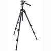 Manfrotto (Distributed by Bogen) 390RC2 Pan & Tilt Head with 190XDB 3 Section Black Aluminum Tripod Legs, Supports 11 lbs, Max Height 57"