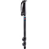 Bogen-Manfrotto Three Section Monopod, Black Anodized.