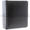 Capri Gallery Slip-In Series Library Bound Album, 18 Pages, Holds 36 - 8" x 10" Photos, Basic Black Leather Cover, and Black Pages with Black Gilding.