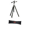 Cullmann Magnesit 519 Aluminum Tripod with 3-Way Quick Release Head, Supports: 8.8 lbs, Max Height 61.8" & Adorama Tripod Carrying Case