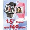TimeStyle Digital Photo Frame Watch 1.5" OLED Color Display, 2MB Internal Memory - Solid Black Color