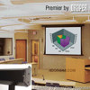 Draper Premier, AV Format Electric Wall or Ceiling Mounted Projection Screen, 9' x 12', 15' Diagonal, M1300 Matte White.