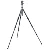 Gitzo Series 2, Traveler 6X Carbon Fiber 4 Section Tripod Kit with Traveler Series 2 Head, Supports 15 lbs., Max Height 60"