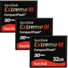 SanDisk 32 GB Extreme III Compact Flash Memory Card - Pack of 3
