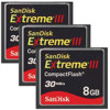 SanDisk 8 GB Extreme III Compact Flash Memory Card - Pack of 3