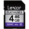Lexar 4 GB 60x Platinum II Series, Secure Digital High Capacity (SDHC) Memory Card