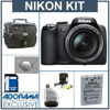 Nikon Coolpix P90 Digital Camera Kit, Black With 8GB SD Memory Card, Camera Bag, Spare EN-EL5 Type Lithium-ion Battery. 2 Year Extended Service Coverage, USB 2.0 SD Card Reader, Professional Lens Cleaning Kit