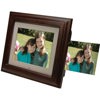 Smartparts 8" Digital Brown Wood Picture Frame with Built-in Printer, 800 x 600 Resolution
