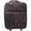 Jill.e Jack Series, Weatherproof Large Rolling Camera Bag, Brown Colombian Leather Exterior with Contrast Stitch