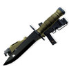 Ontario Knife M9 Bayonet, Fixed Blade Knife with 7.0" Black Oxide Stainless Steel Blade, & Textured Thermoplastic Handle, Overall Length 12.125"
