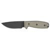 Ontario Knife RAT 3, Fixed Blade Knife with 3.5" Carbon Steel Blade, & Canvas Micarta Handle, Overall Length 7.8"