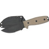 Ontario Knife RAT 3, Fixed Blade Knife with 3.5" Carbon Steel 1/2 Serrated Blade, & Canvas Micarta Handle, Overall Length 7.8"