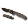 Ontario Knife Ontario Rat Series, Folding Knife with 3.25" Black Stainless Steel Blade, & Black Nylon Handle, Overall Length 8.620".
