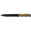 Ontario Knife Ranger Shank Series, Fixed Blade Knife with 6.5" Black Powder Coated Steel Blade, & Tan Micarta Handle, Overall Length 10.375".