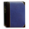 Pioneer Ledger Le'Memo Bi-Directional Bound Photo Album, Solid Black / Blue Color Covers with Gold Accents, Holds 200 5" x 7" Photos, 2 Per Page.