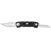 SOG Bi-Polar, Folding Knife with 3.0" Satin Polished Steel Blade, & Hard Anodized Aluminum Handle, Overall Length 7.5"