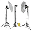 Smith Victor KT750U 3-Light 750-Watt Thrifty Photoflood Kit with Umbrellas