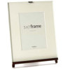 Swing Easel Frame, Wood Picture Frame with Easel Style Stand, for One 8" x 10" Photograph, with 5" x 7" Mat, Color: Walnut