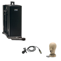 Anchor Audio Beacon BDP 7500CMLM ACDC Powered Sound System with MP3 Player Two Wireless Receiver CollarLapel Microphone Bodypack Transmitter