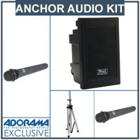 Anchor Audio EXP 7500U2 Explorer Pro with 2 Wireless Receivers SS 550 Stand Two Lapel Microphone BodyPack Transmitters