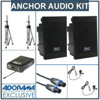 Anchor Audio EXP 7500U2 Explorer Pro with 2 Wireless Receivers EXP7501 Companion Speaker Cable 2 Stands HandheldHeadband Mic Bodypack Transmitter