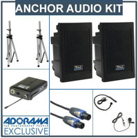Anchor Audio EXP 7500U2 Wireless Receiver EXP 7501 Unpowered Companion Speaker SC 50NL Cable 2 x SS 550 Stand HeadbandCollar Mic and Body Pack