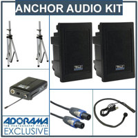 Anchor Audio EXP 7500U1 Explorer Pro with 1 Wireless Receiver EXP 7501 Companion Speaker Cable 2 Stands Collar Mic Bodypack Transmitter