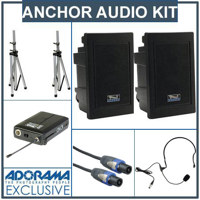 Anchor Audio PC 2000 2 Channel Power Console 5 Dual Headsets 1 Single Headset 6 Belt Packs 1 Branch Box 7 50ft Cables and Sturdy Cardboard Case