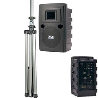 Anchor Audio Liberty Platinum Portable Basic Sound System Dual Receiver Package with Two WB 6000 Wireless Belt Pack Transmitters Two CM 60 Collar Microphones