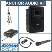 Anchor Audio LIB 7500MU2 Speaker with MP3 and Wireless Receiver SS 550 Speaker Stand Wireless HandheldCollar Mic Body Pack