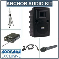Anchor Audio LIB 7500MU2 Speaker with MP3 and Wireless Receiver SS 550 Speaker Stand Wireless HandheldHeadband Mic Body Pack