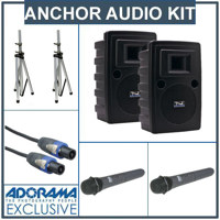 Anchor Audio Liberty LIB 7500MU2 Basic Package LIB 7501 Speaker SC 50NL Connection Cable 2 x SS 550 Stands 2 x Wireless Handheld Mics