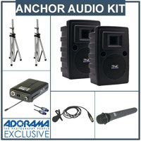 Anchor Audio Liberty LIB 7500MU2 Basic Package LIB 7501 Speaker SC 50NL Connection Cable 2 x SS 550 Stands LapelCollar Mic with Body Pack