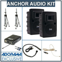 Anchor Audio Liberty LIB 7500MU2 Basic Package LIB 7501 Speaker SC 50NL Connection Cable 2 x SS 550 Stands LapelWireless Handheld Mic Body Pack