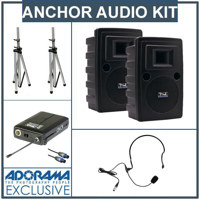 Anchor Audio Liberty LIB 7500MU1 Basic Package LIB 7501 Speaker SC 50NL Connection Cable 2 x SS 550 Stands Headband Mic with Body Pack