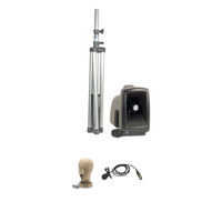 Anchor Audio MEGA 6000U1 MegaVox Pro with 1 Wireless Receiver SS 550 Heavy Duty Speaker Stand CollarHeadBand Microphones BodyPack Transmitter
