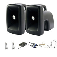 Anchor Audio PC 2000 2 Channel Power Console 5 Dual Headsets 1 Single Headset 6 Belt Packs 1 Branch Box 7 50ft Cables and Sturdy Cardboard Case