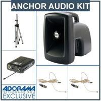 Anchor Audio MEGA 6000U1 MegaVox with 1 Wireless Receiver SS 550 Heavy Duty Speaker Stand 2 Ultralite Microphones BodyPack Transmitter