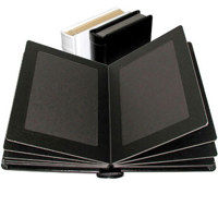 Adorama Pro Photo Album, Burgundy Leatherette Cover with Library Bound Black Pages, Holds 24 4" x 6" Prints