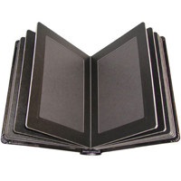 Adorama Pro Photo Album, Black Leatherette Cover with Library Bound Black Pages, Holds 24 5" x 7" Prints