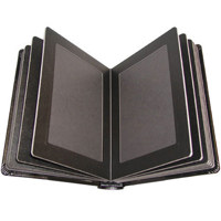 Adorama Pro Photo Album, Black Leatherette Cover with Library Bound Black Pages, Holds 36 5" x 7" Prints