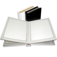 Adorama Pro Photo Album, Burgundy Leatherette Cover with Library Bound Off White Pages, Holds 18 8" x 10" Prints
