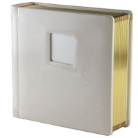 Flora Bella Series, Professional Library Bound Album with Window Cover, Medallion - Black Cover with Black Trimmed Black Pages, 12 Page Capacity Holds 24 8" x 10" Photos.