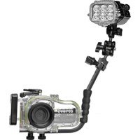 Bonica JVC JVC550 PLUS Kit with GZ HM550 Underwater Video Camera Housing Wide Angle Lens Filter Single G8V15 LED Video Light and Protective Travel Bag