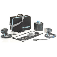 Broncolor Minicom Travel Monolight Kit with Two 300 Ws Minicom 40 Monolights Optimized for 230V or 120V Light Stands Travel Bag
