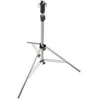 Bogen - Manfrotto 10.3' Aluminum Cine Lightstand, 3 Section, with Leveling Leg, Black Anodized