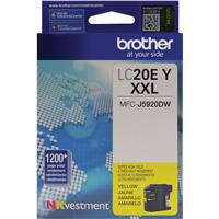 

Brother LC20E INKvestment Super High-Yield Ink Cartridge, 1200 Pages Yield, Yellow